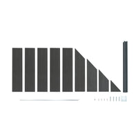 Pannello Recinzione Angolare 180x100cm Grigio PVC WPC