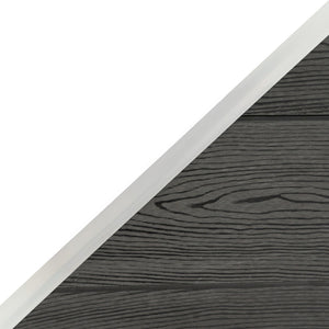 Pannello Recinzione Angolare 180x100cm Grigio PVC WPC