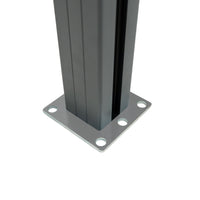 Pannello Recinzione Angolare 180x100cm Grigio PVC WPC