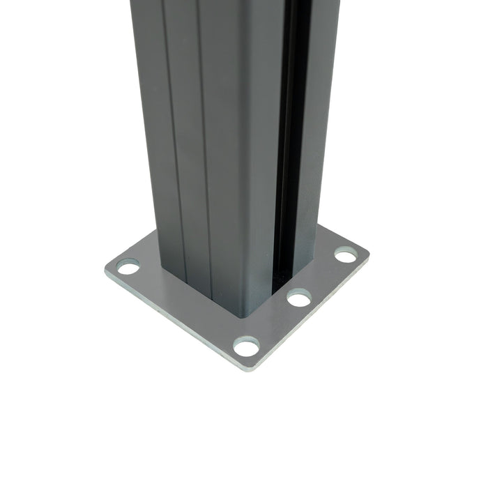 Pannello Recinzione Angolare 180x100cm Grigio PVC WPC