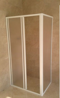 Box doccia acrilico - 2 lati, fisso piu' scorrevole - Misura: 65 x 115 x h185 