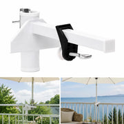 Parasol Holder For Balcony, White, 38 Mm Steel
