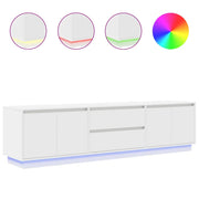 Mobile TV | Armadietto TV | Mobile Porta TV con Luci LED Bianco 193,5x41x50 cm