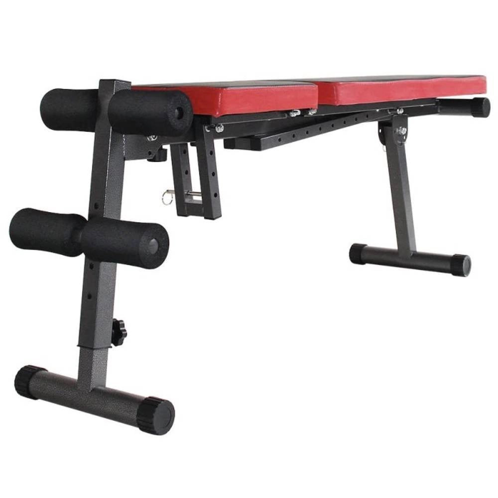 Trade Shop - Panca Regolabile Multifunzione Piana Inclinata Pesi Addominali Bodybuilding -