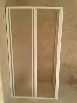 Box doccia acrilico - 2 lati, fisso piu' scorrevole - Misura: 75 x 170 x h185 