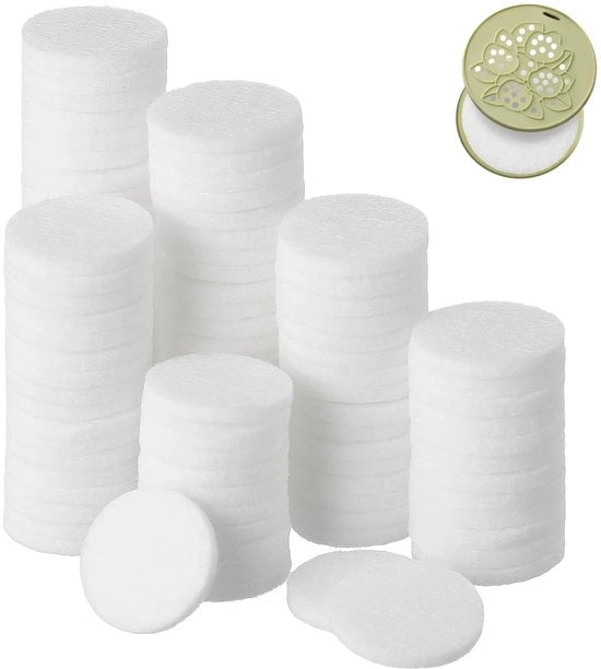 Pannelli di diffusione 100 pezzi - Pannelli di riserva in cotone - Accessori per aromaterapia - Diffusori di profumo - Materiali di alta qualità - Ideali per diffusori - Pannelli navali