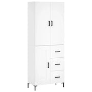 Buffet credenza cassettiera mobiletto mobile contenitore organizer cucina soggiorno salotto alto 69,5 x 34 x 180 cm legno ingegnerizzato bianco 02_0032585