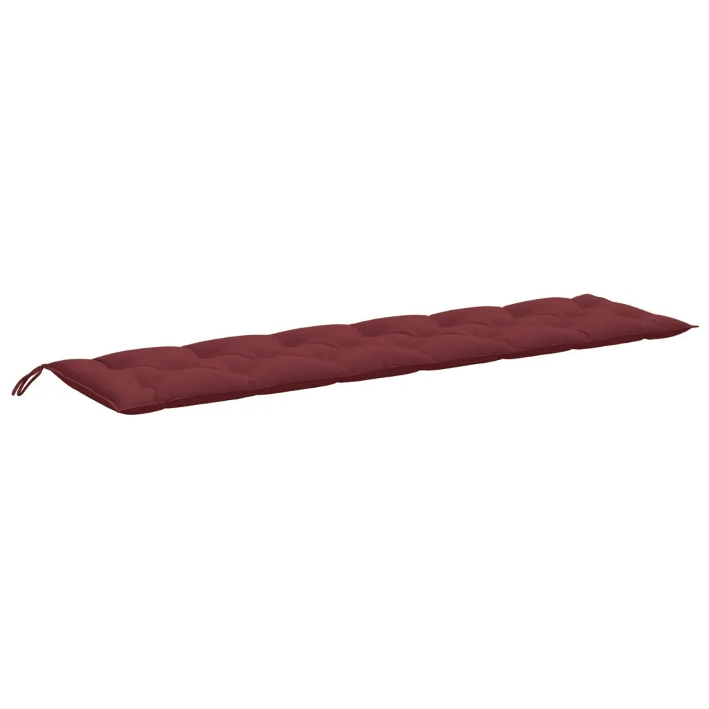 Cuscini Panca Giardino 2pz Rosso Vino Mélange 200x50x7 cm 4002639