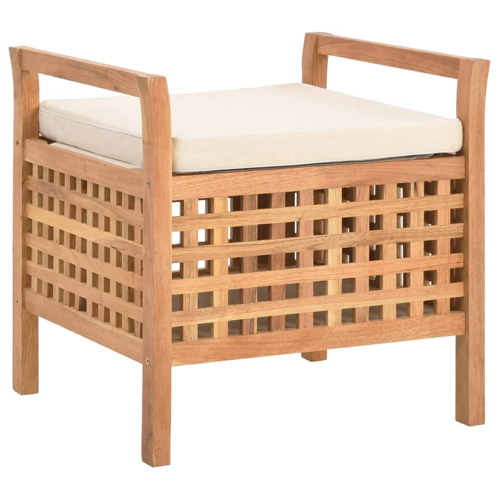 Panca contenitore 49 x 48 x 49 cm in legno massello di noce 02_0021236