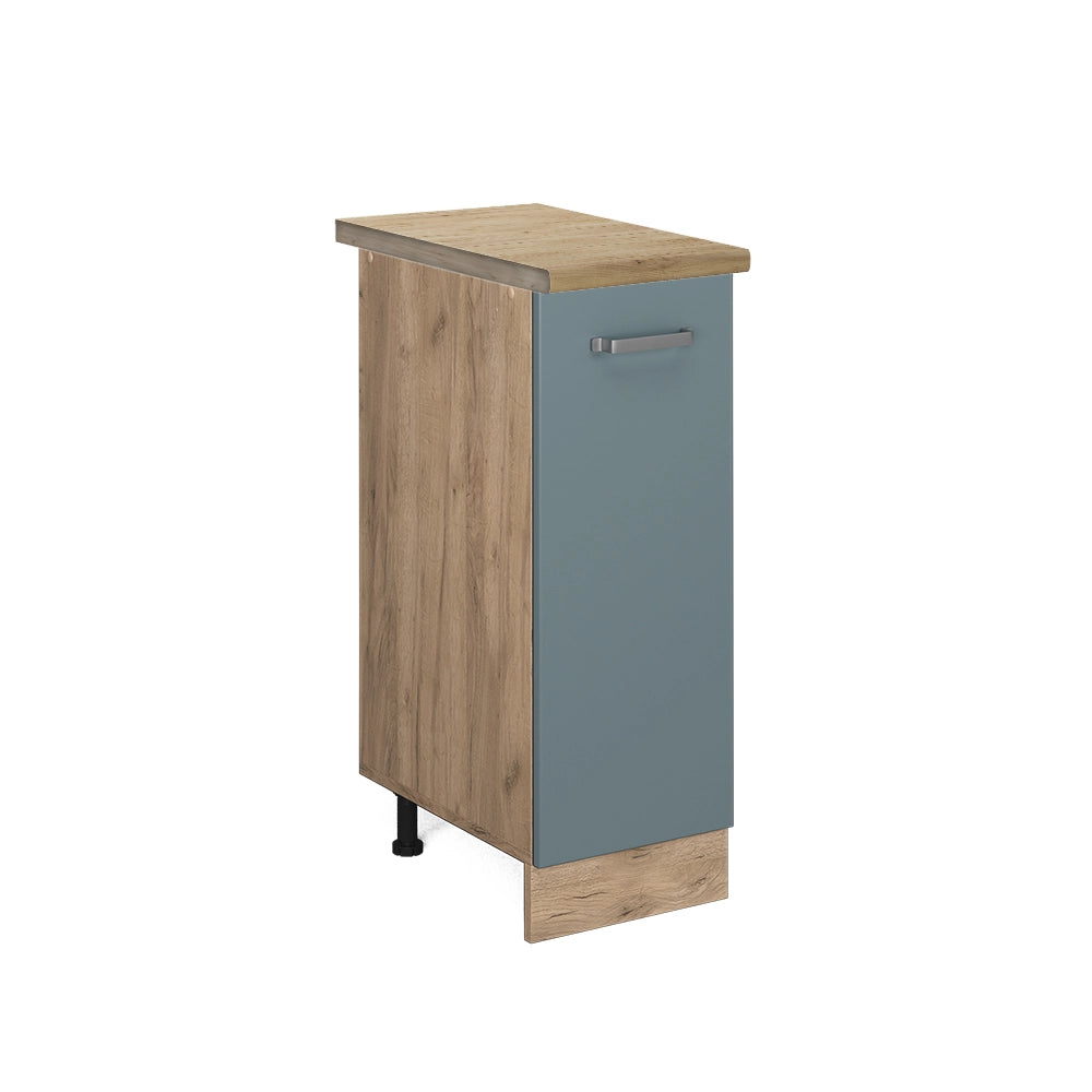 Vicco Armadio cucina dispensa alto Grigio-blu 30 cm , PL Rovere