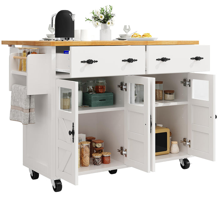 Isola cucina premium - Xylo - bianco freni scomparti regolabili