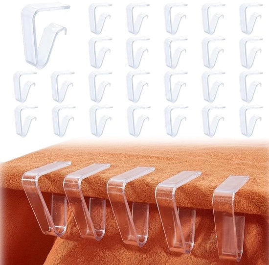 Tappetino per tavolo Clips 64 pezzi - Clip per tappetino impermeabile - Clip trasparente - Per interni/esterni - Progettata con presa forte - In plastica resistente all'usura - Sostituti di clip per tappetino