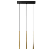 Dafne - Lampada a sospensione oro 16,5W luce calda 3000K IP20 - Lampada da soffitto led 3 luci design moderno - alluminio bianco satinato
