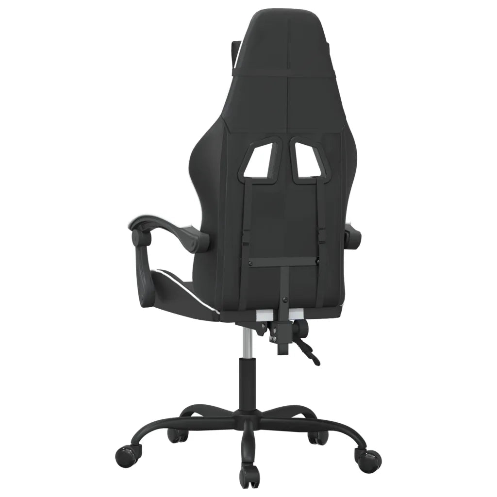 vidaXL Sedia da Gaming Nero e Bianco in Similpelle