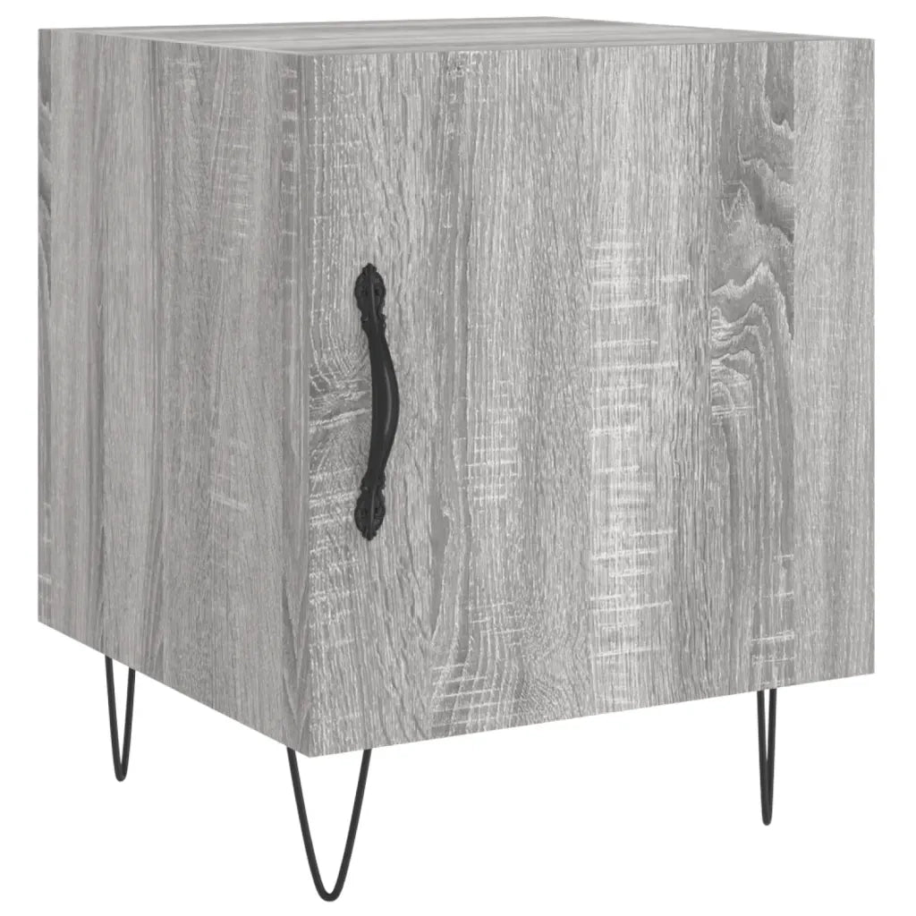 Set di 2 Comodini | Armadio da Notte | Mobiletto da notte Grigio Sonoma 40x40x50 cm in Legno Multistrato