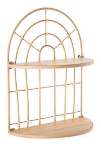Mensola Doppia Arch 34,5x18x45,5 cm in Rattan