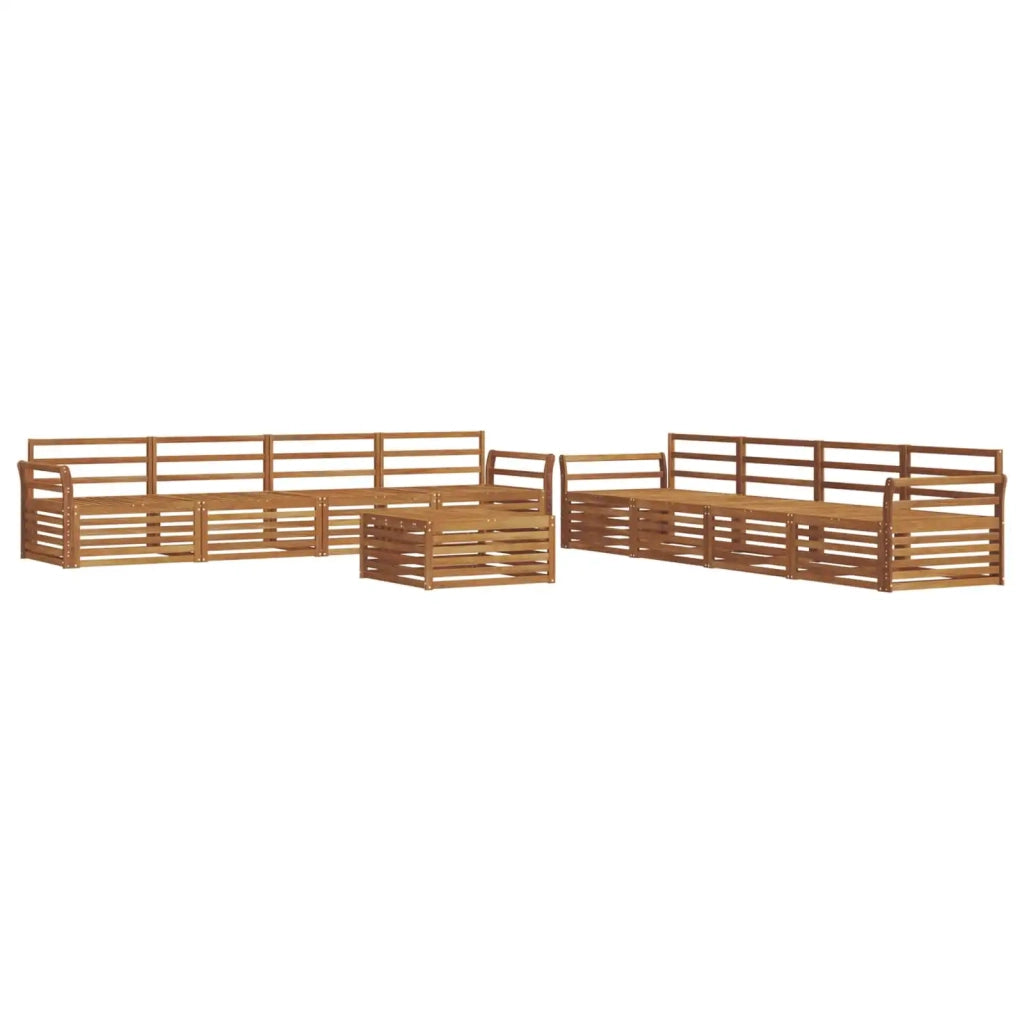 Set di divani da esterno 9 pcs Naturale
