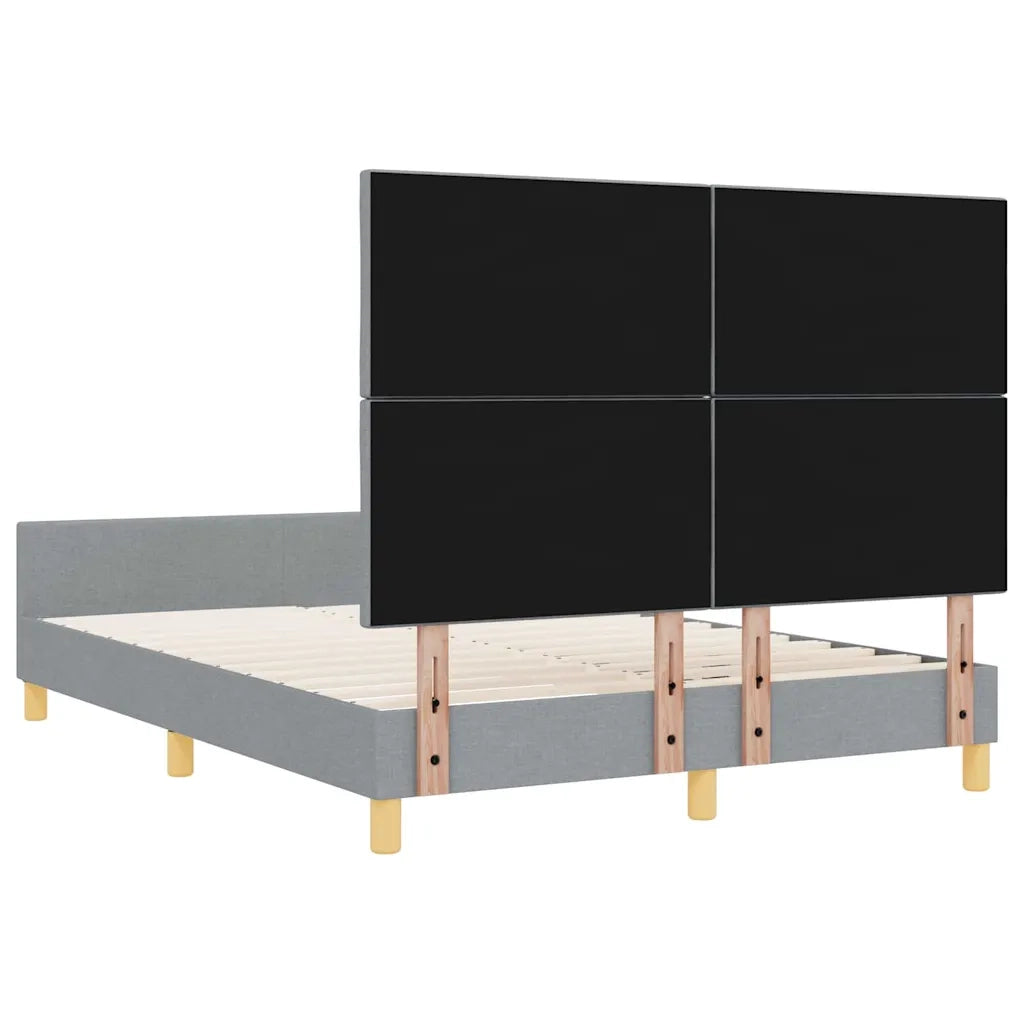Struttura del letto Grigio chiaro 140 x 190 cm Tessuto 3344802