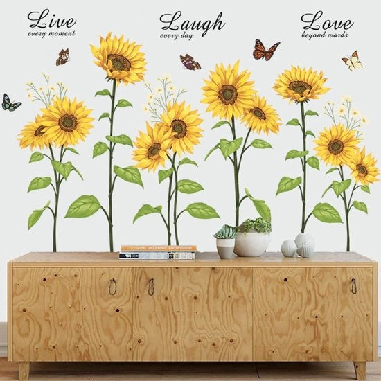 Decorazione per Parete con Fiori di Soffiato/Zefiro - Decorazione per Parete per Camera da Letto - Decorazione per Parete per Salotto - Decorazione per Parete per Bambini - Adesivo Autoadesivo - Rimovibile