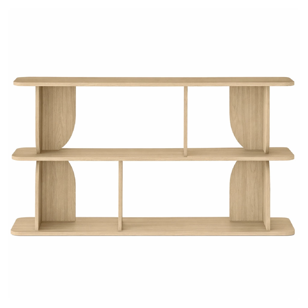 Libreria Moderna Con 4 Vani A Giorno E 3 Ripiani Design Moderno Minimal Mobile Per Soggiorno Corridoio Studio Ufficio Stile Contemporaneo In Melaminico 160 X 74 X 34 Cm Rovere Naturale