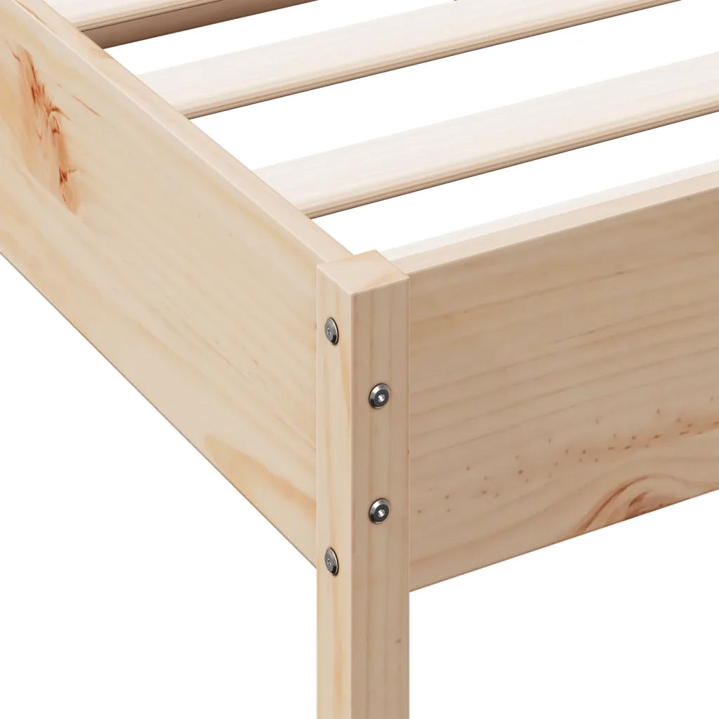 Giroletto senza Materasso 135x190 cm in Legno Massello di Pino 3328247
