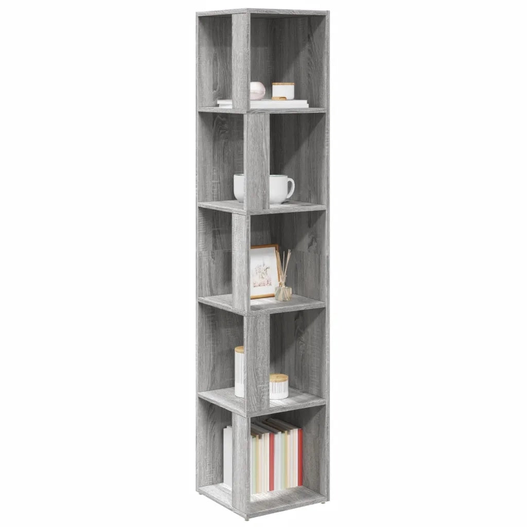 Scaffale Angolare Grigio Sonoma 33x33x164,5cm Legno Multistrato 816027