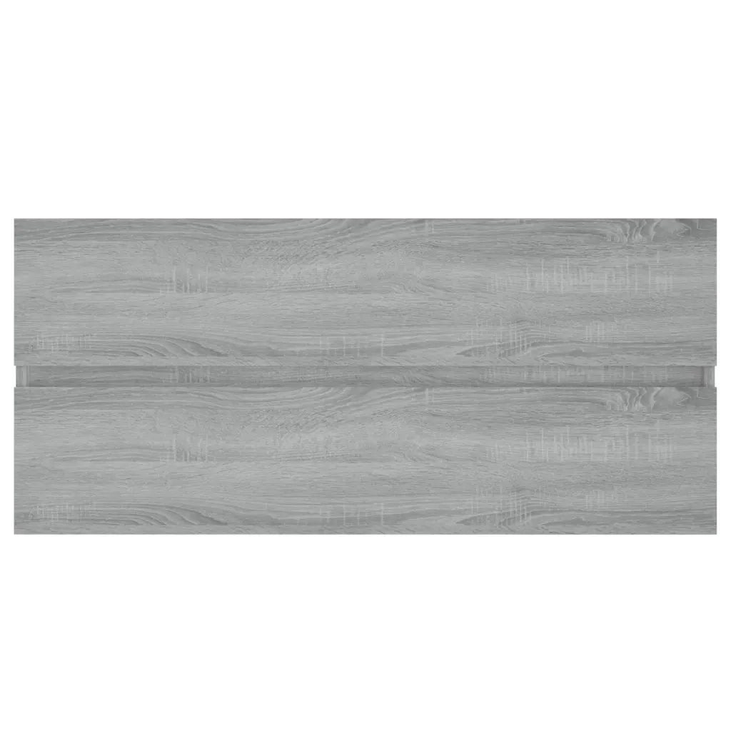 Mobile Lavabo-Armadietto da bagno Grigio Sonoma 100x38,5x45 cm in Legno Multistrato