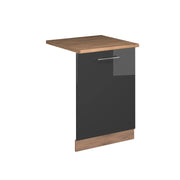 Pannello frontale della lavastoviglie Fame-Line Antracite lucido/Rovere dorato 60 cm, PL Rovere Vicco