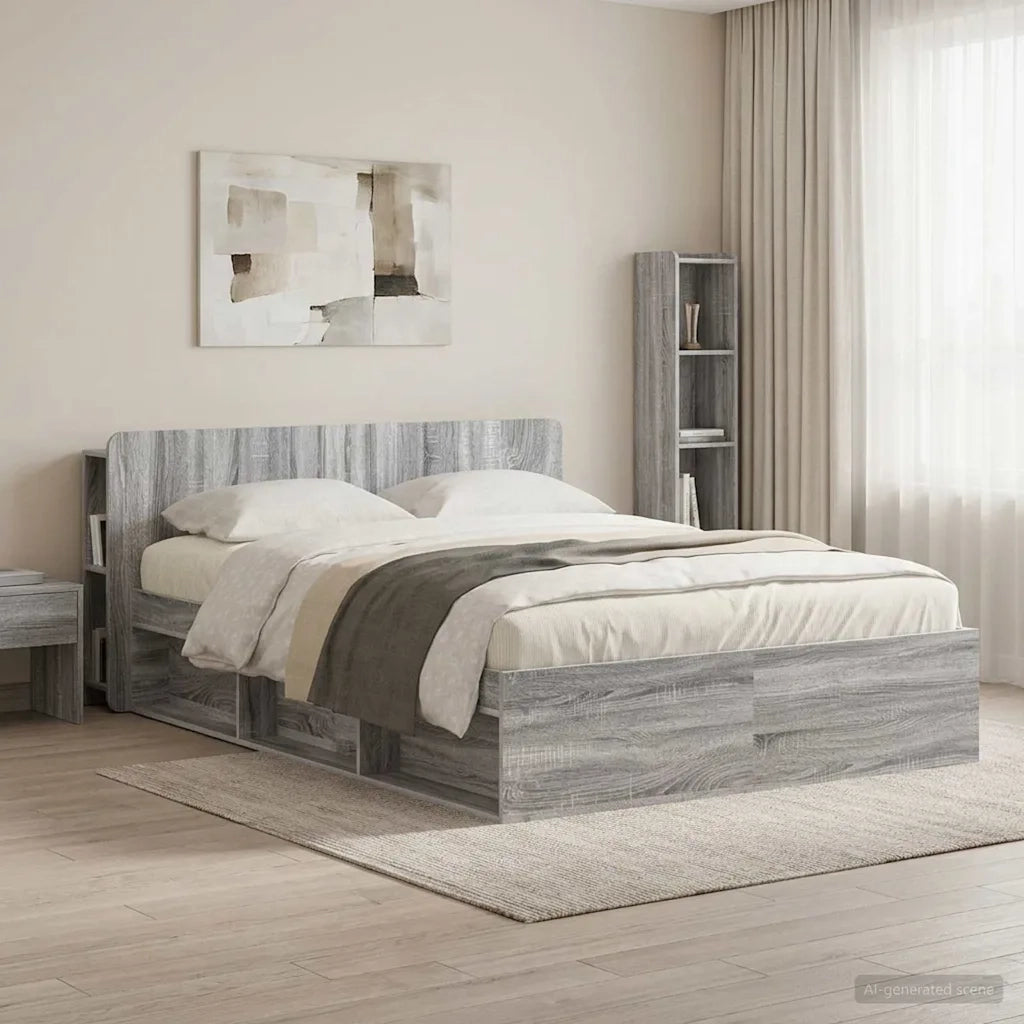 Testata del letto Grigio Sonoma Legno ingegnerizzato 8001216
