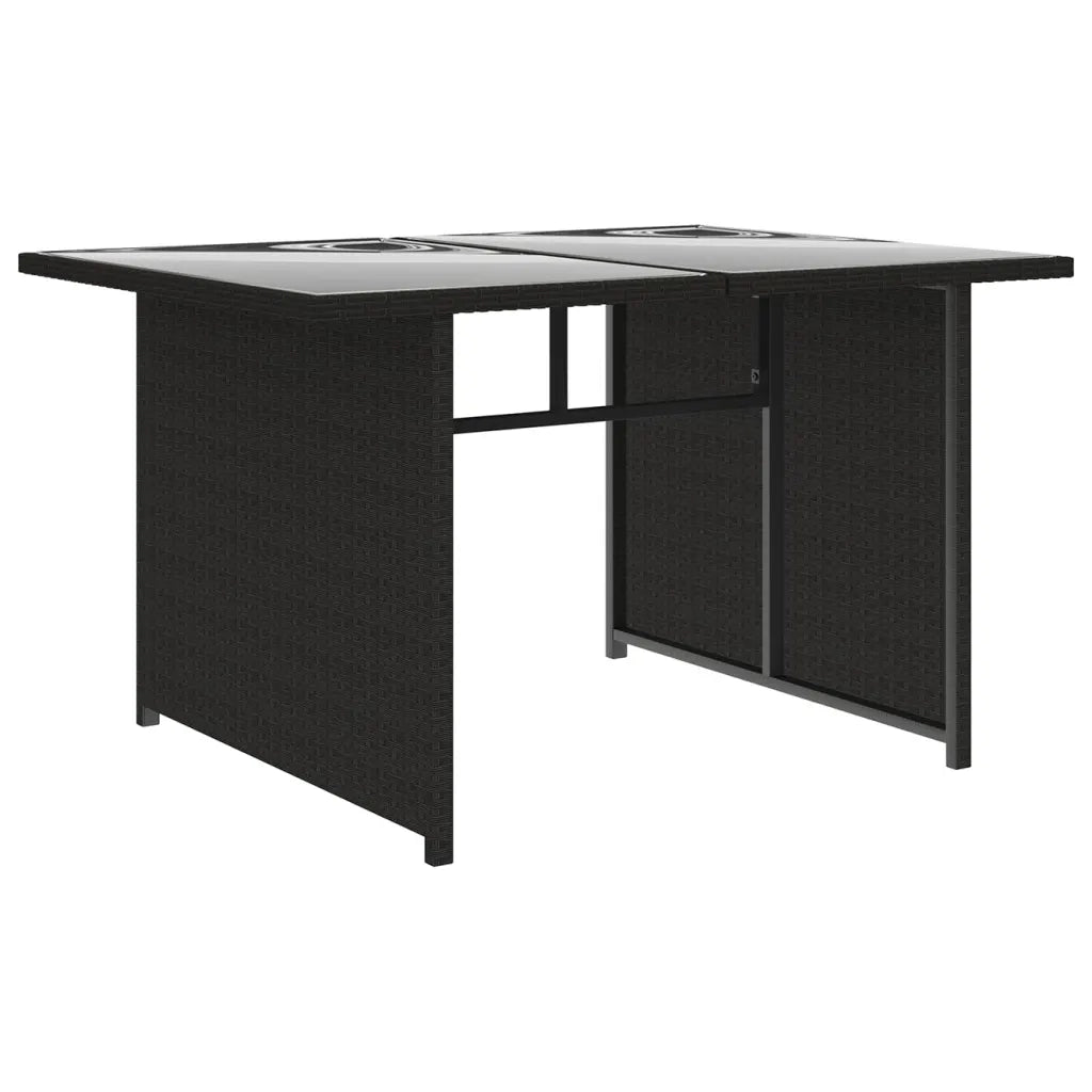 Set Divani da Giardino 10 pz con Cuscini in Polyrattan Nero 46756