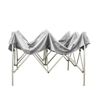 Gazebo Richiudibile Pieghevole 3x3m in Acciaio e PVC Impermeabile Bianco