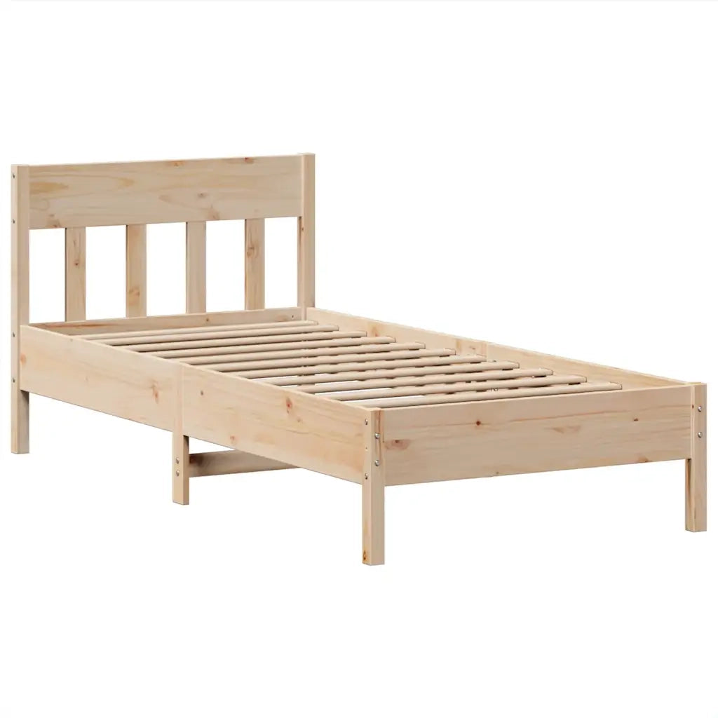 Giroletto senza Materasso 75x190 cm in Legno Massello di Pino 3323284