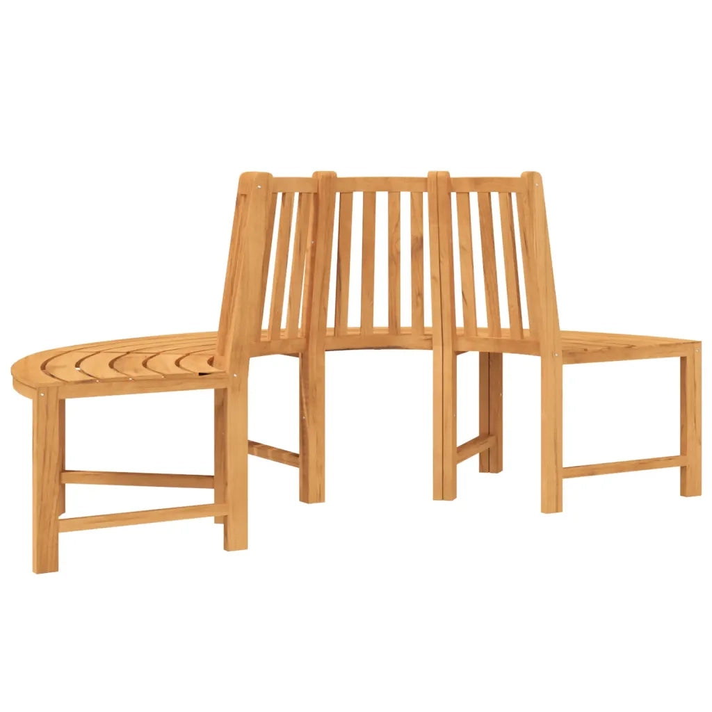 Panca per Albero Semi Circolare Ø201 cm Legno Massello di Teak 364405