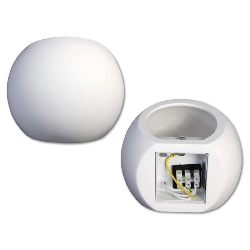 Trade Shop - Applique Da Parete In Gesso Tondo Up E Down Lampada Attacco G9 Verniciabile E07 -