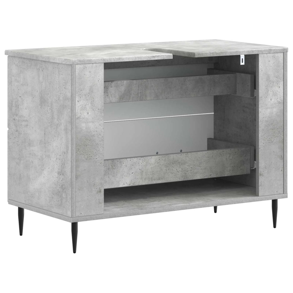 Armadio per Lavabo da Bagno HAARLEM Grigio Cemento 896798