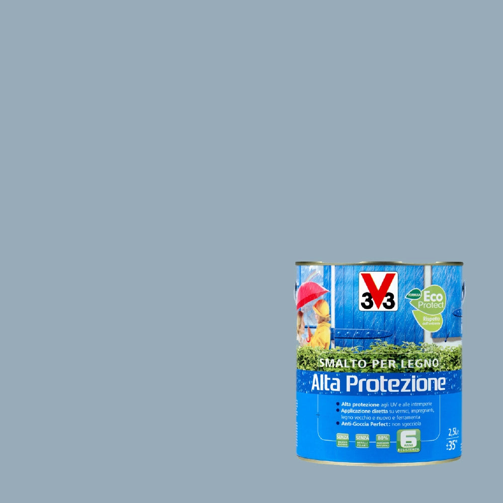 SMALTO LEGNO 500ML AZZURRO PAST. ALTA PROTEZIONE