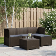 Divano da giardino 4 posti con cuscini aspetto rattan PP 3443933