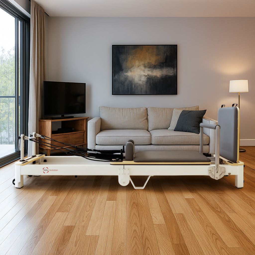 Macchina Pilates Reformer Alluminio Pieghevole Multifunzionale Casa Palestra