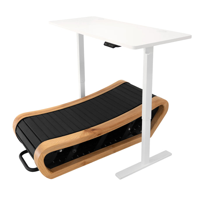 Tapis Roulant Curvo Rovere Manuale Sotto Scrivania Silenzioso Palestra Casa Ufficio