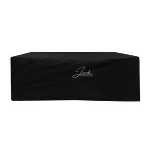 Set Divani Rattan Nero 7 Pezzi con Tavolino e Baule 700L da Giardino