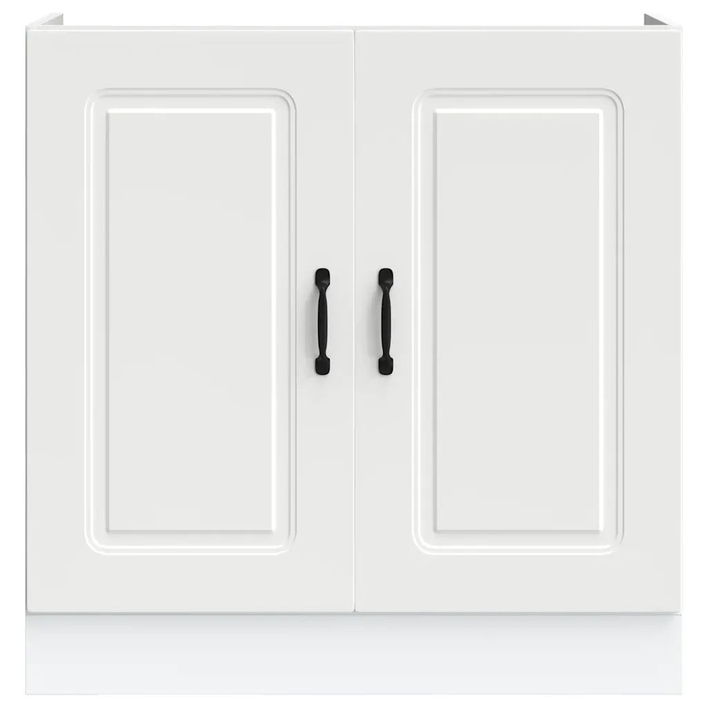 Mobile base lavello-Armadietto da bagno Kalmar Bianco 80x46x81,5 cm in Truciolato