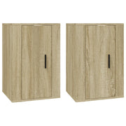 Mobili Porta TV a Parete 2 pz | Armadietto TV | Mobile Porta TV Rovere Sonoma 40x34,5x60 cm