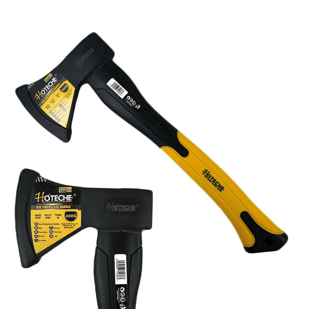 Trade Shop - Ascia Spacca Legna Picozzino 600 Gr Accetta Legno Manico Resina Ergonomico -