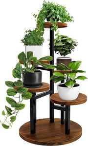 Pianta a Molti Piani in Legno e Metallo per Interno, Balcone e Giardino