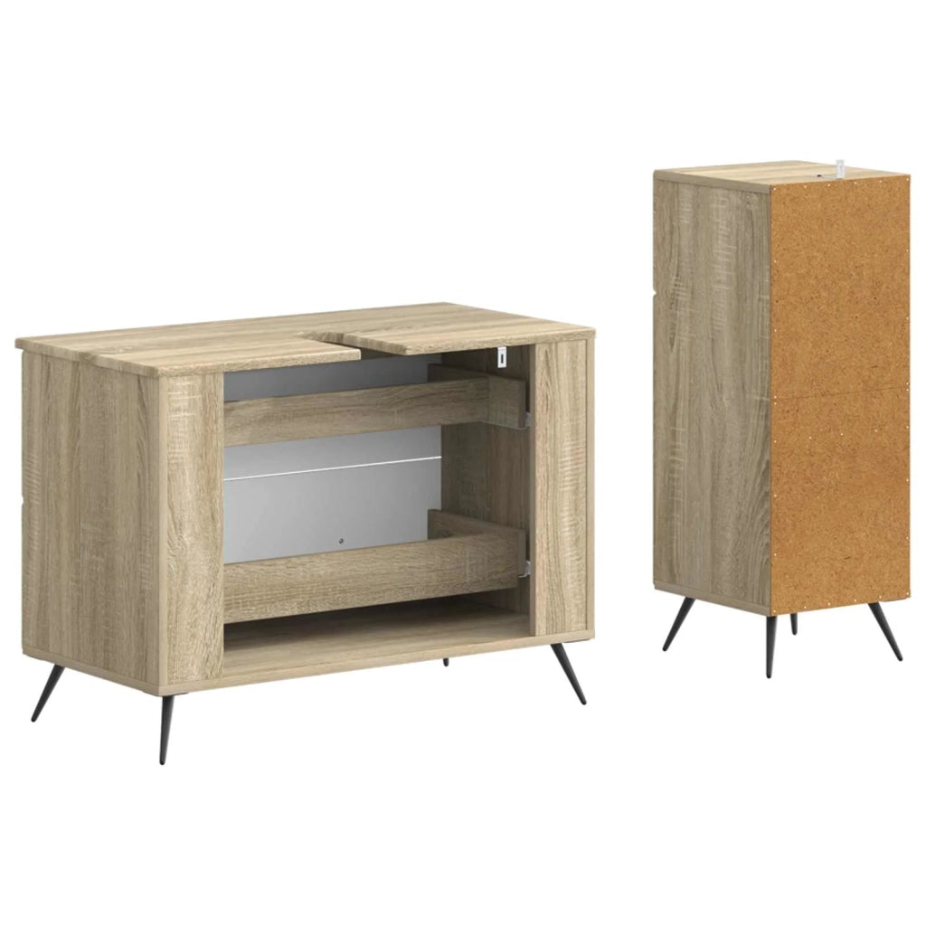 Set di Armadi da Bagno da 2 Pezzi BREDA Rovere Sonoma 3417722
