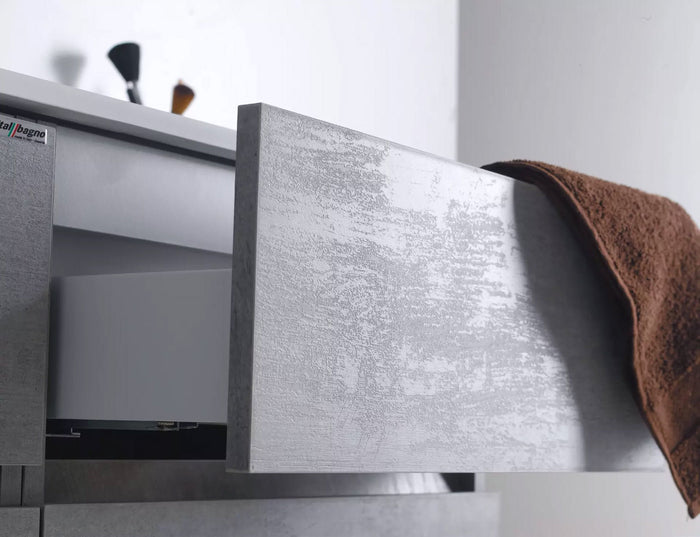 Mobile da Bagno Sospeso 120cm Mazzoni Maiorca Light Doppia Vasca Noce Chiaro Frassinato