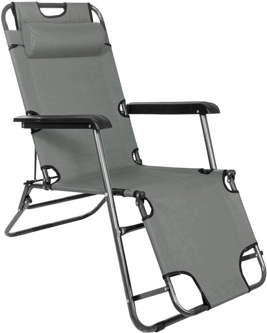 Sedile solare ergonomico - Godersi il sole comodamente - 1 pezzo - Grafite - Acciaio