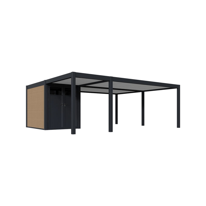 Carport Ombréa (2 veicoli + annesso di stoccaggio) - 6x7m