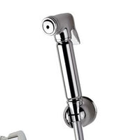 Set idroscopino composto da: idroscopino a pulsante in ottone cromato, flessibile conico e rubinetto temporizzato