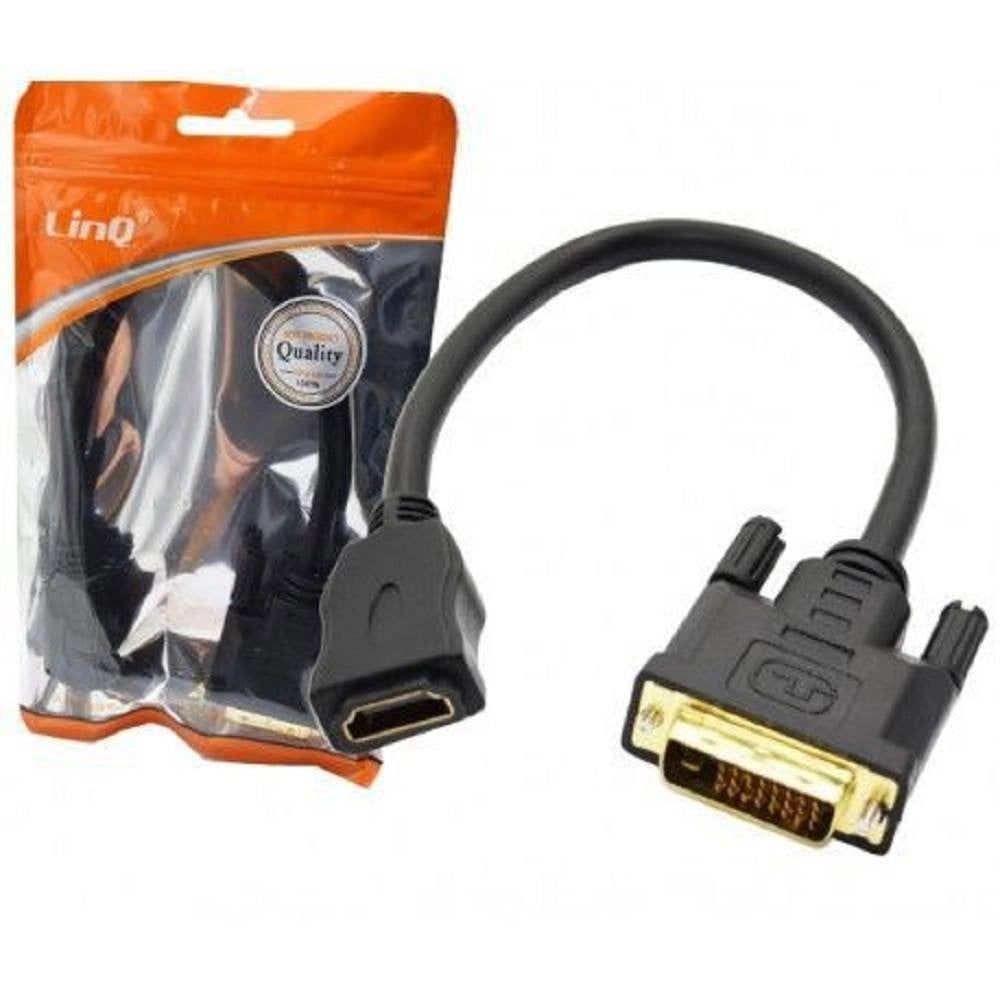 Trade Shop - Cavo Adattatore Video Da Hdmi Femmina A Dvi 24+1 Maschio Tv Proiettori Pc Kl-9230 -